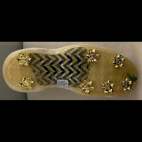 New Mens Nike Air Jordan 12 G Sz 9 Masters White Gold Golf Shoes DM0106 117 - Picture 3 of 6